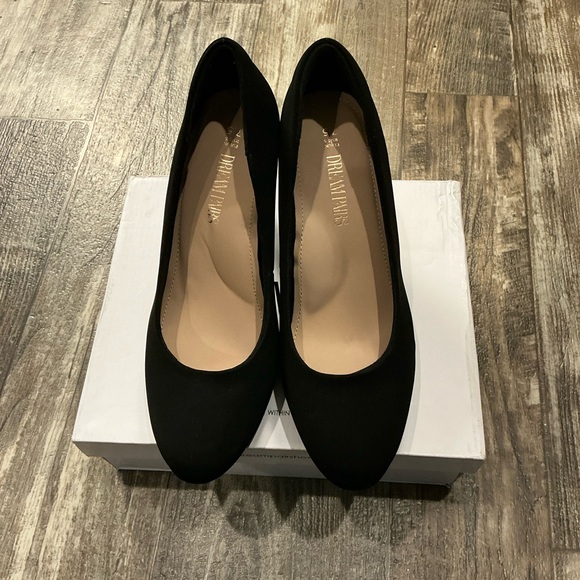 Dream Pairs Classic Black Velvet Heels Size 7.5 - Picture 9 of 16
